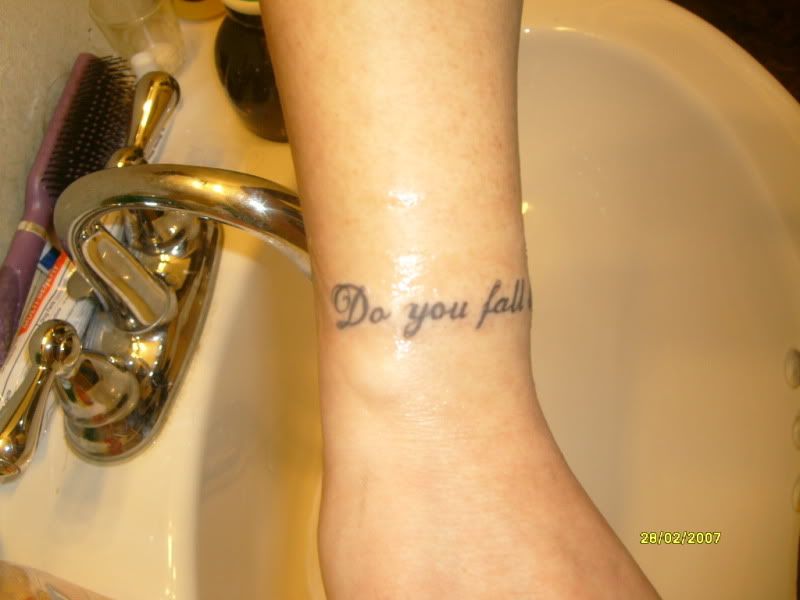These are pictures of my tattoo I JUST got back from getting. <3