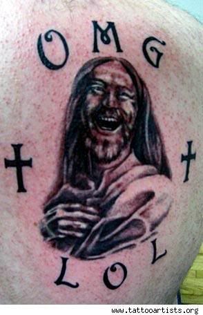 Wade shared his Zombie Jesus tattoo with us. Very nice.