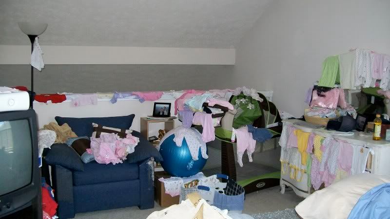 baby clothes hanging to dry