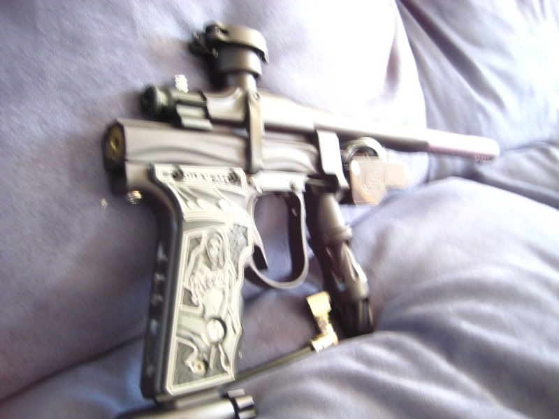 Custom autococker cocker.. all black e2, mq2,ego framed custom milling midget, mini!