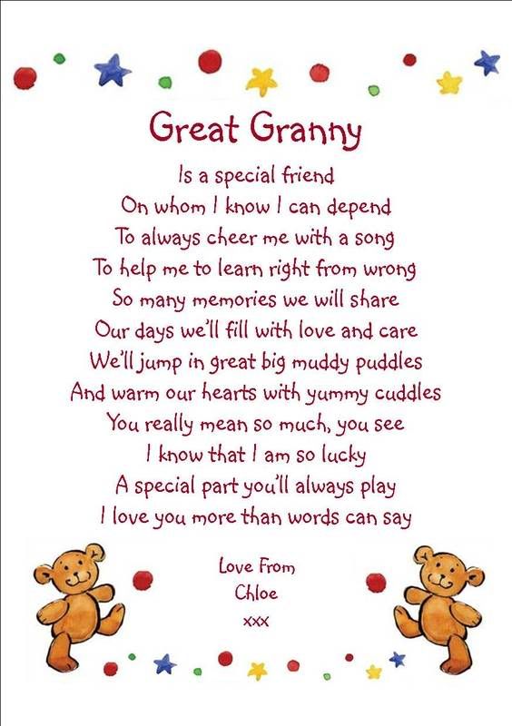 mothers day poems for nan. 2 Special Poems for Grandma