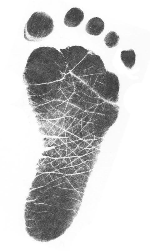 baby footprint ink tattoo