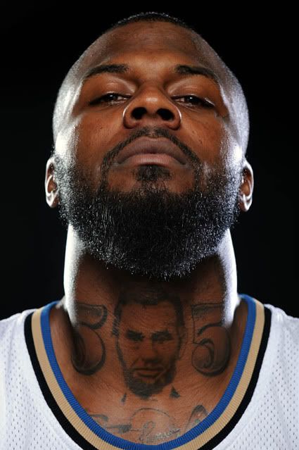  the point of DeShawn Stevenson's new Abe Lincoln $5 bill neck tattoo?