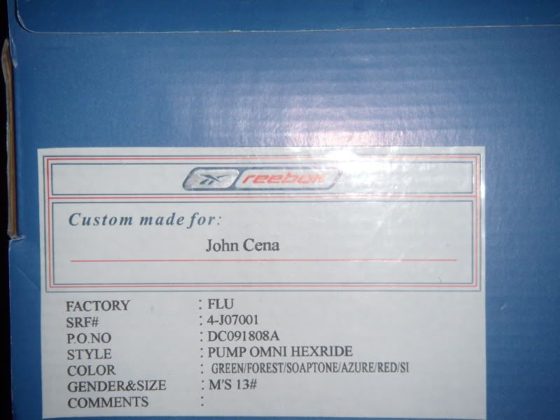 John Cena Custom Reebok Pump Omni Hexride 7