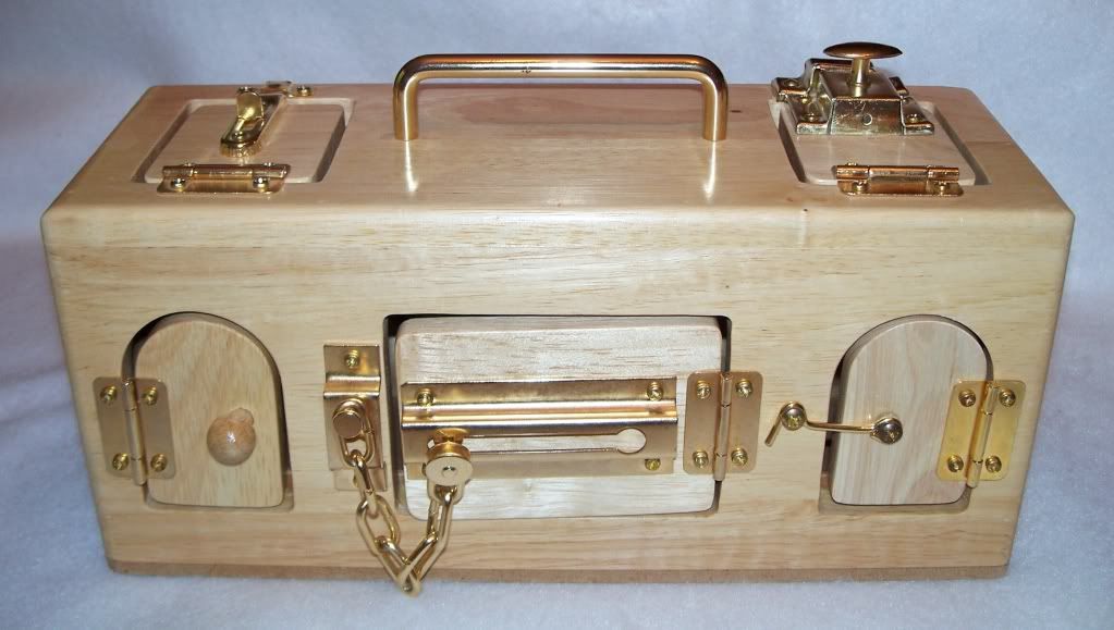 puzzle with locks and latches
