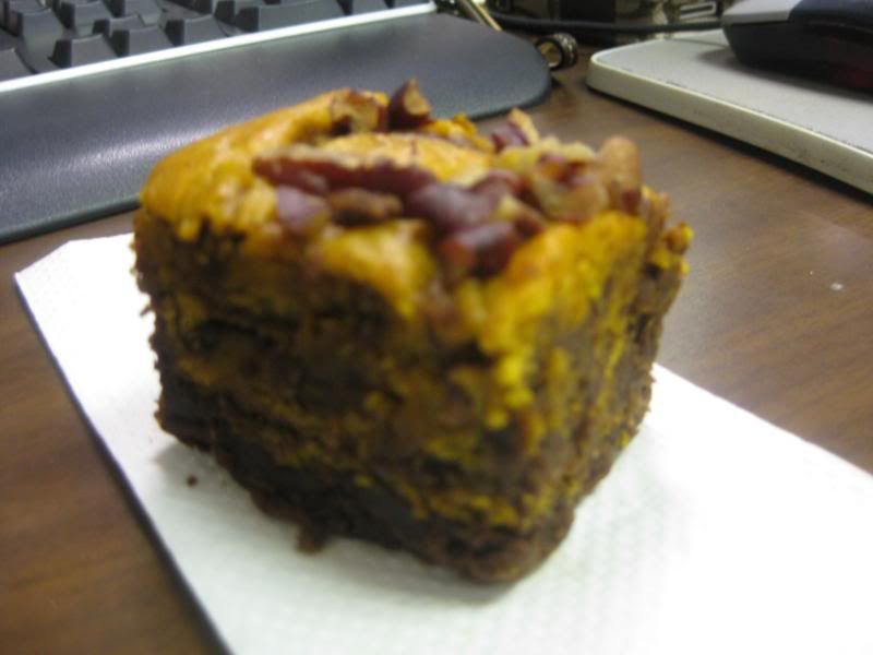 Pumpkin Swirl Brownies - side