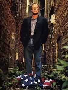 Bill Ayers desecrates the U. S. flag