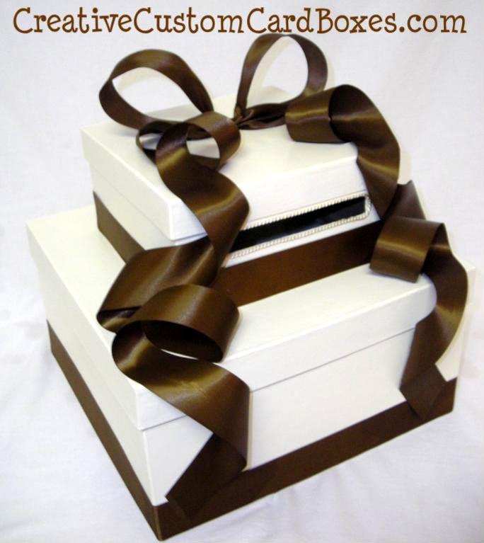Card Box Creations Simply Elegant in Ivory and Chocolate brown