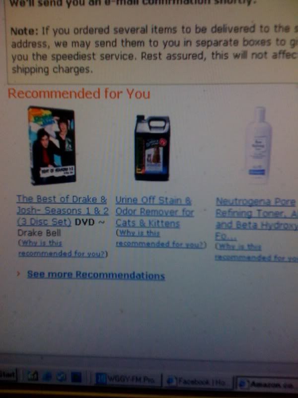 Amazon thinks I'm childish, smell like pee and have big pores!