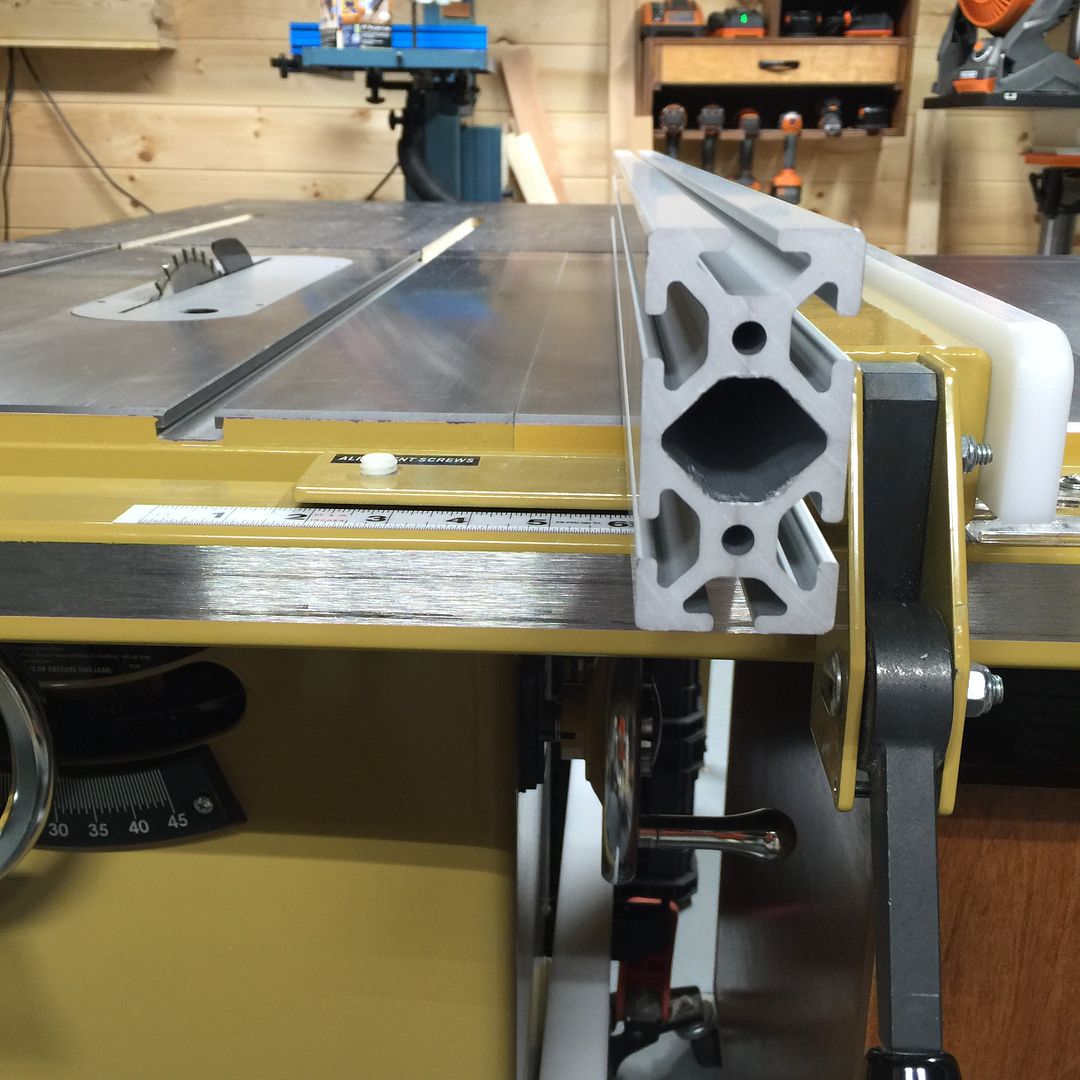 DIY Table saw fence accessory for the Dewalt DW745 by htl