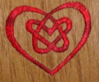 Red celtic hearts