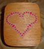 Lace Heart embroidered wooden box