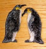 teeny tiny penguin pair wooden box