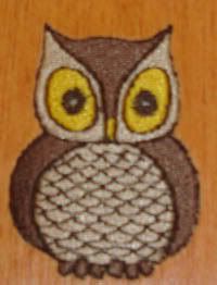 woot owl wooden embroidered box
