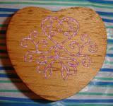 Heart wooden band box