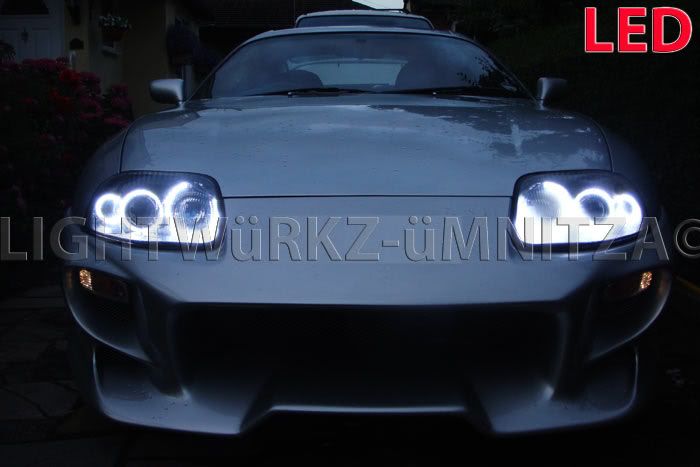 Toyota Supra Mkiv Headlights Angel Eyes Demon Eyes Halo Led Drl Hid
