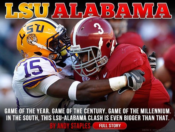  ... Read Between the Lines...and do it.: Is LSU playing Alabama this week