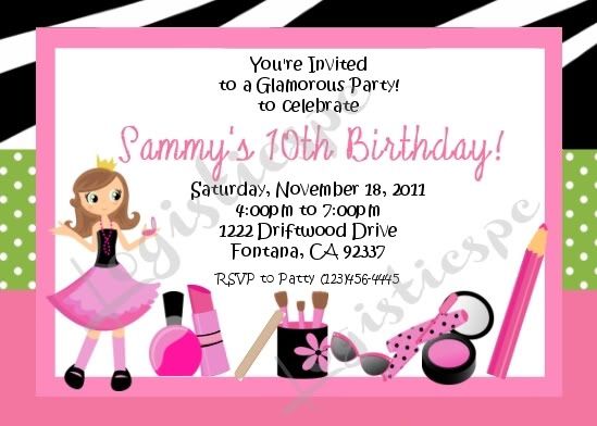 Zebra Sleepover Birthday Invitation U Print 4 Designs