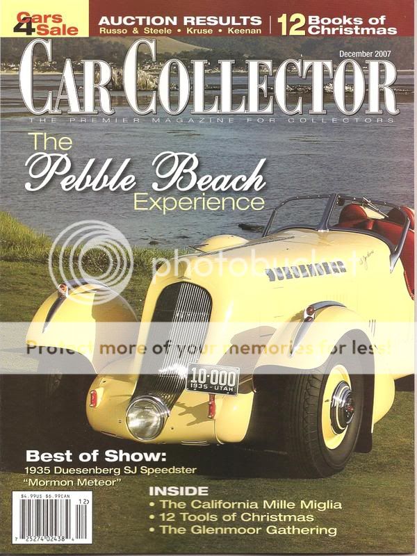 Car Collector December 2007 Magazine for car collectors  