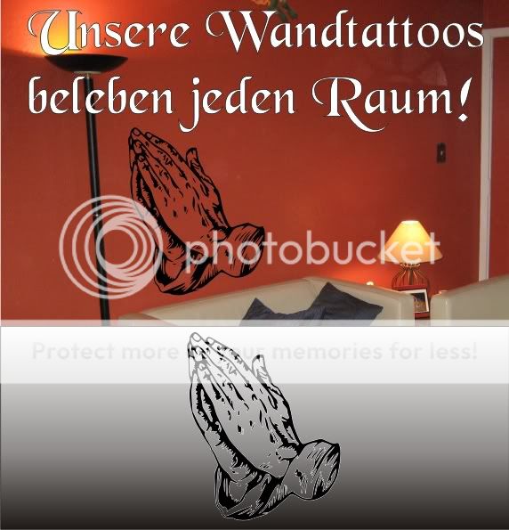 WANDTATTOO ALBRECHT DÜRER BETENDE HÄNDE 60x40cm