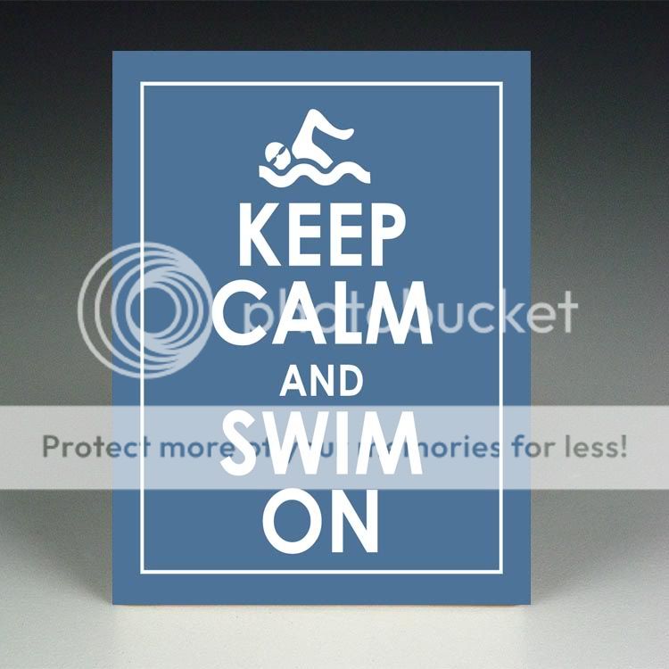 NEW KEEP CALM SWIM ON SWIMMING METAL POSTER SIGN SMALL  