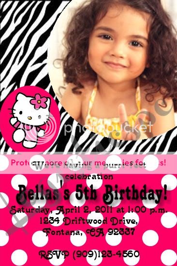 Hello Kitty Birthday Invitations / Choose from 21 Designs  